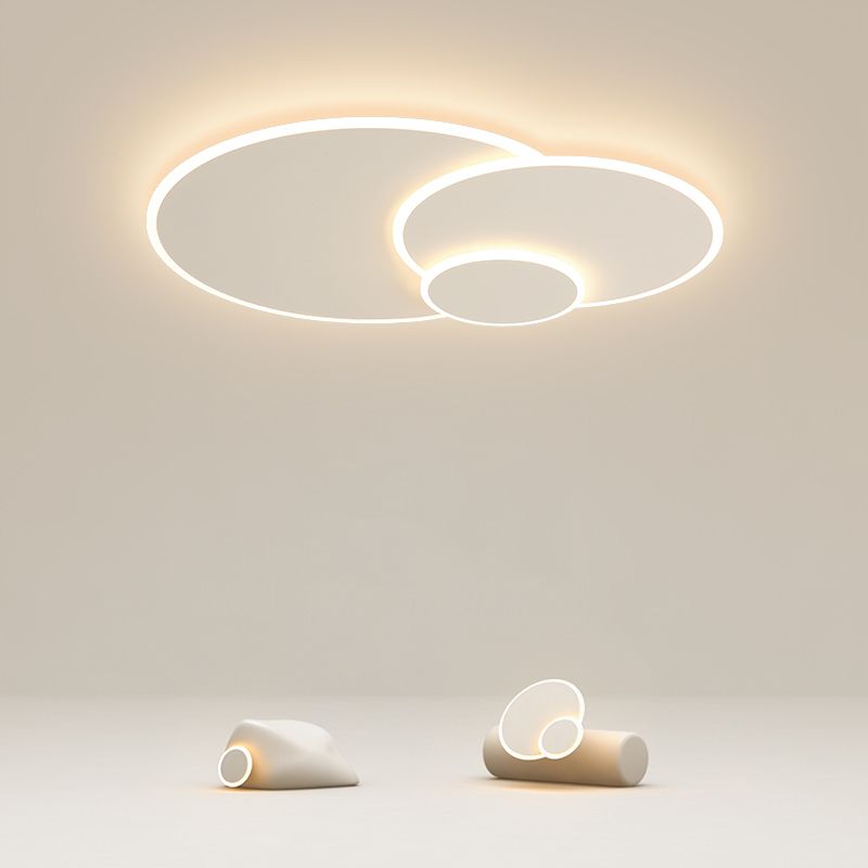 White LED Ceiling Mounted Light Multi-head Flush Mount Ceiling Lighting for Living Room