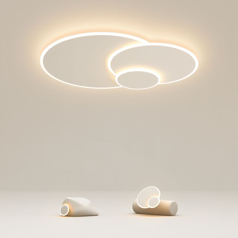 White LED Ceiling Mounted Light Multi-head Flush Mount Ceiling Lighting for Living Room