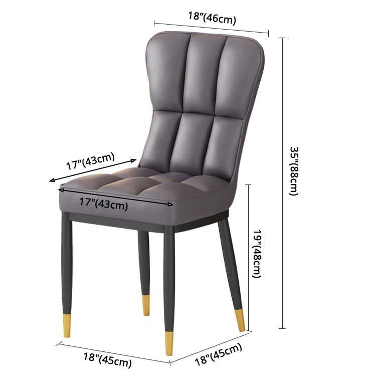 Chaise d'appoint de salle à manger moderne en métal, avec coussin de couleur, chaises Parsons pour la maison