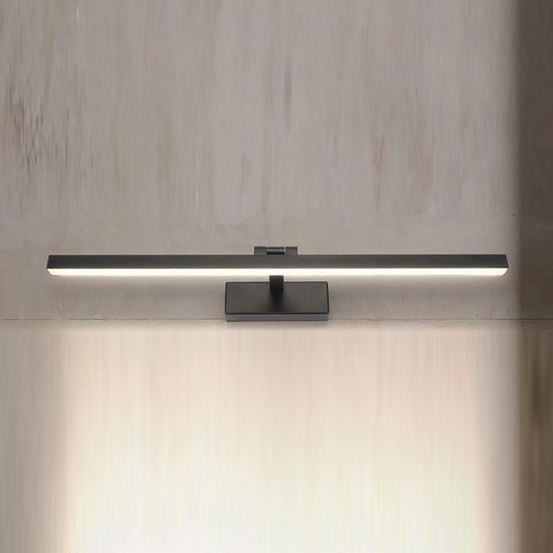 Metal Linear Shape Mirror Wall Light Modern Style 1 Light Mirror Wall Mounted Light
