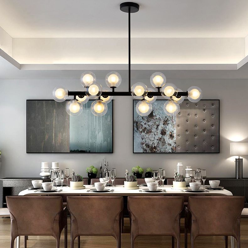 Contemporary Circular Chandelier Lights Glass Pendant Ceiling Lights for Living Room