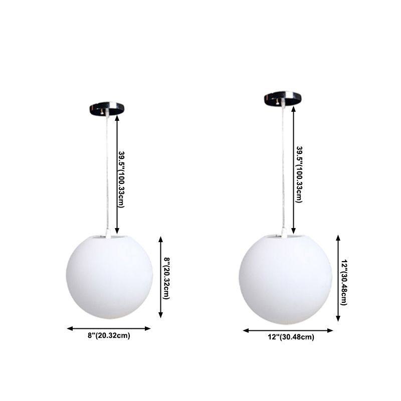 1-Licht-minimalistischer Stil hängender Licht, Acryl-Globus-Anhängerleuchte