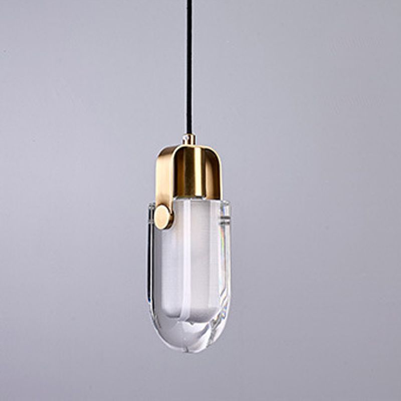 Unique Shade Hanging Lighting Postmodern Style Crystal 1 Lights Pendant Lamp For Living Room