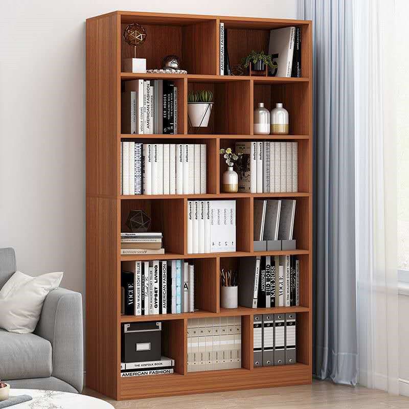 Closed Wooden Bookcase Modern Home Bedroom Living Room Standard Bookshelf