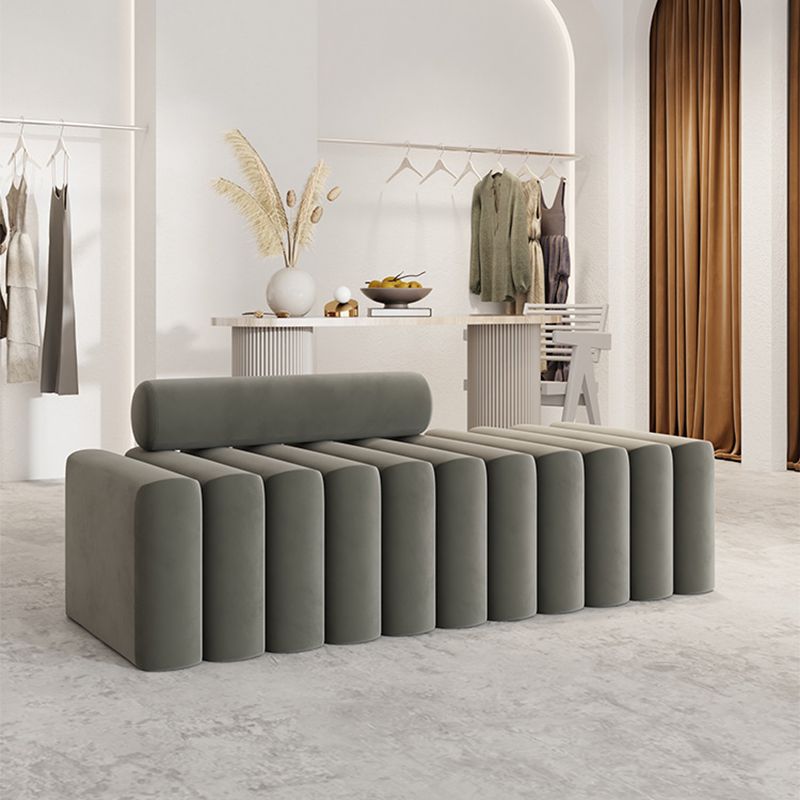 16.92" High Velvet Standard Sofa Contemporary Armless Sofa for Living Room