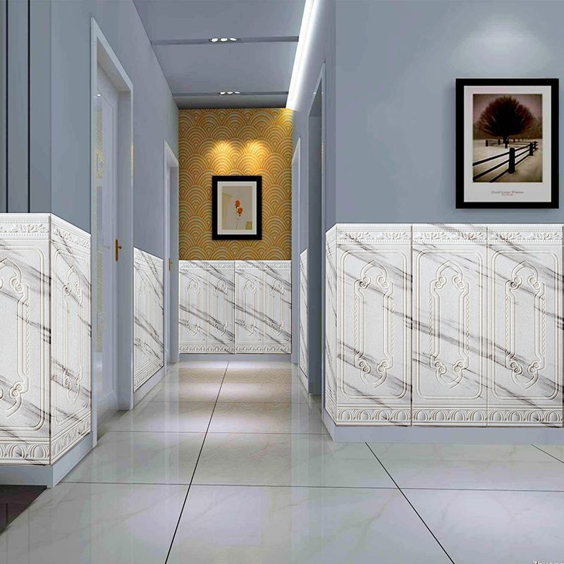 Glam Scratch Resistance Wainscoting 3D Peel and Stick Indoor Wallboard