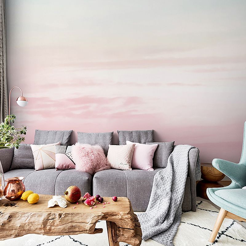 Ombre Sky Wall Covering for Girl's Bedroom Minimalist Wall Decor, Made to Measure