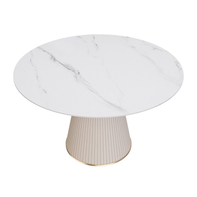 Modern Round Sintered Stone Table Set 1/2/5 Pieces Dining Set