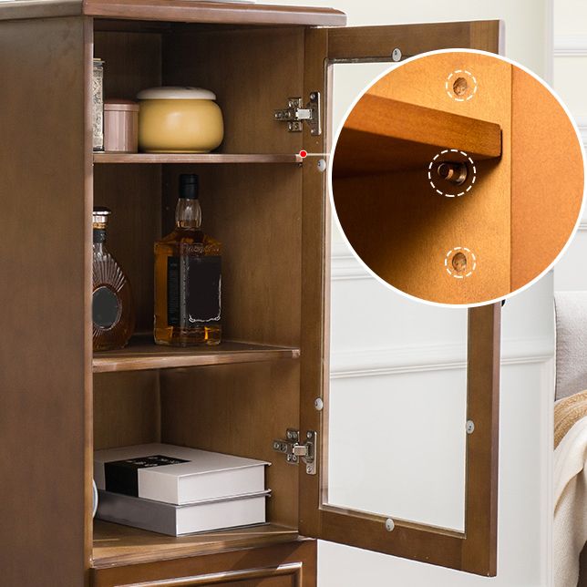 Traditional Wine Rack Solid Wood Wine Bottle Rack for Living Room