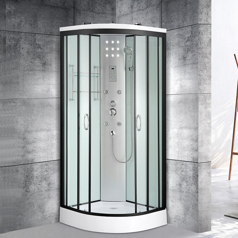 Round Shower Enclosure Full Frame Double Sliding Door Shower Room