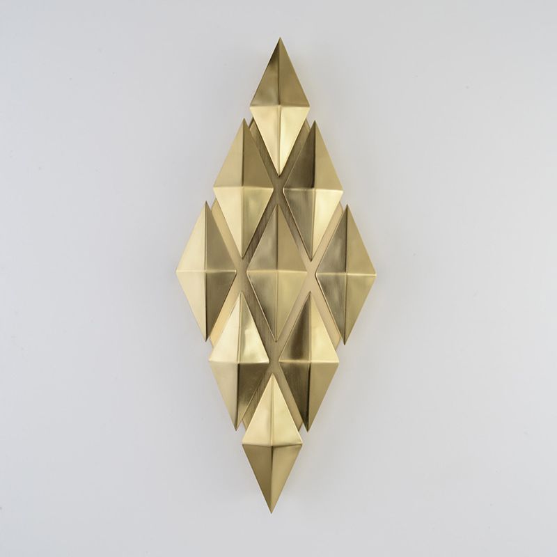 Pronzo della parete rombica d'oro nella moderna lampada da parete in metallo elettroplato in stile lusso
