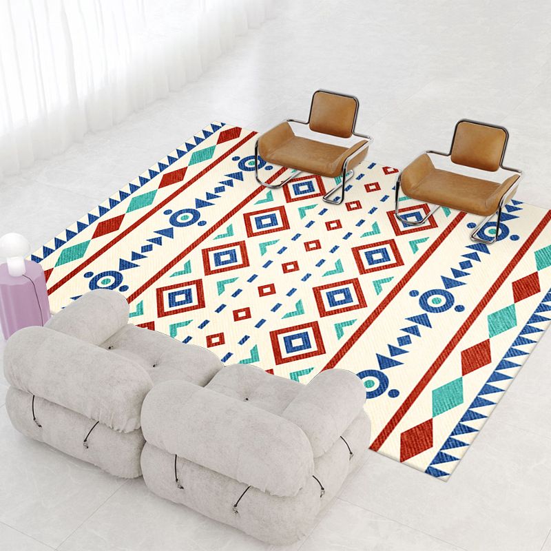 Multi-Color Americana Rug Creative Tribal Pattern Rug Friendly Washable Carpet for Living Room