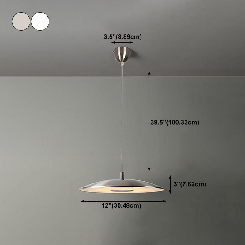 Disc Metal LED Hanging Pendant Light Minimalist Style Ceiling Pendant Light