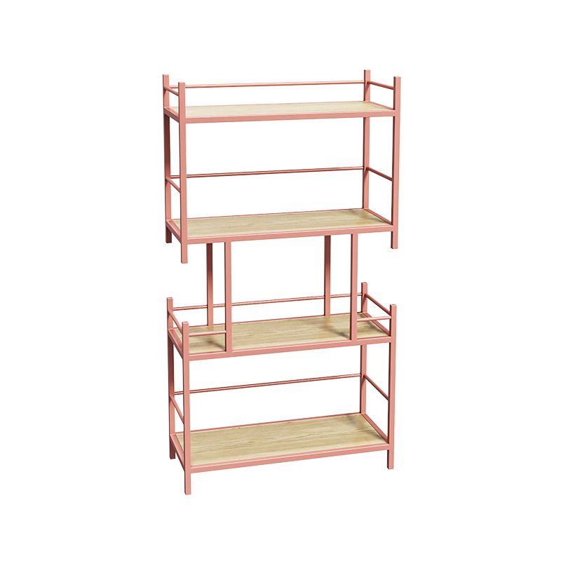 Open Back Metal Bookshelf Scandinavian Style Bookcase for Home Office Study Room
