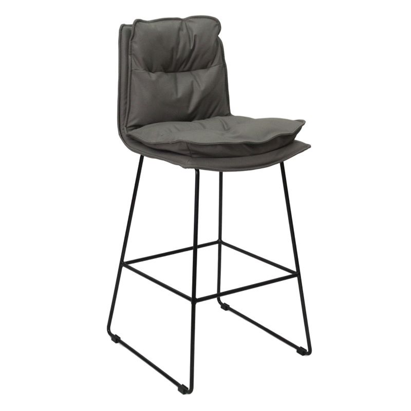 Metal Contemporary Kitchen Dining Room Armless Stool Low Back Bar Stool