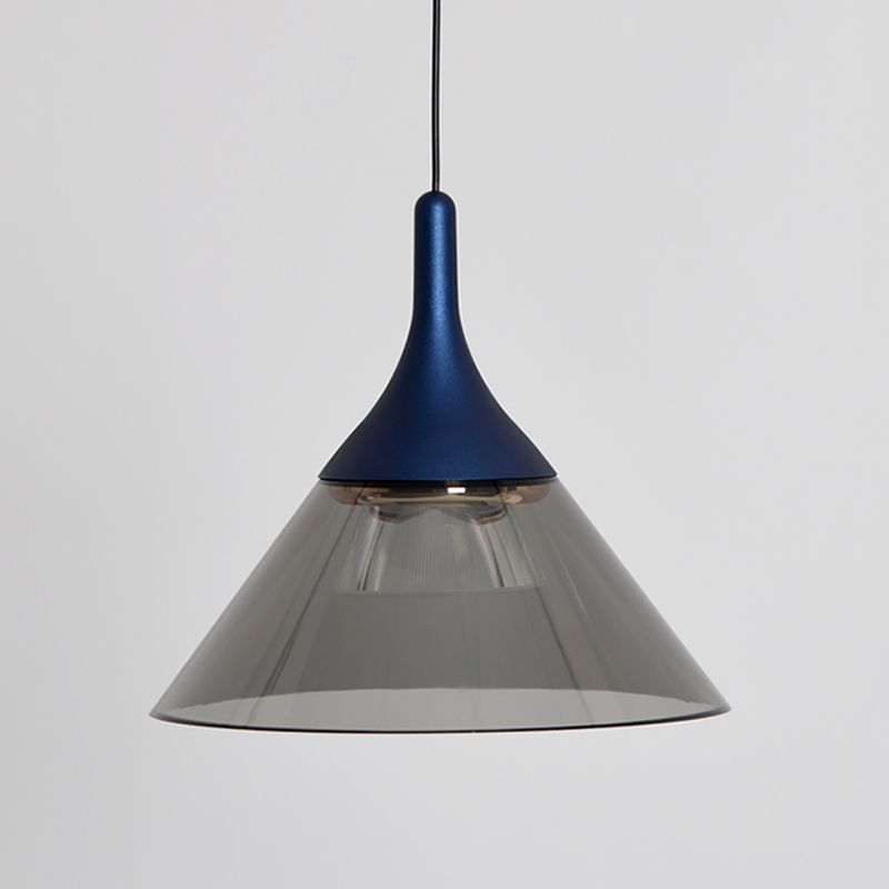 Minimalist Cone Shape Pendant Light Aluminum Dining Room LED Hanging Light