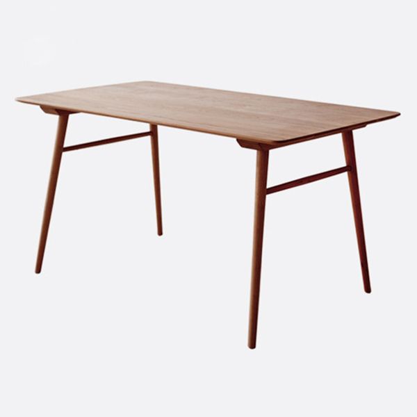 Mesa de comedor rectangular colección de comedor de madera sólida estilo sencillo con 4 pies
