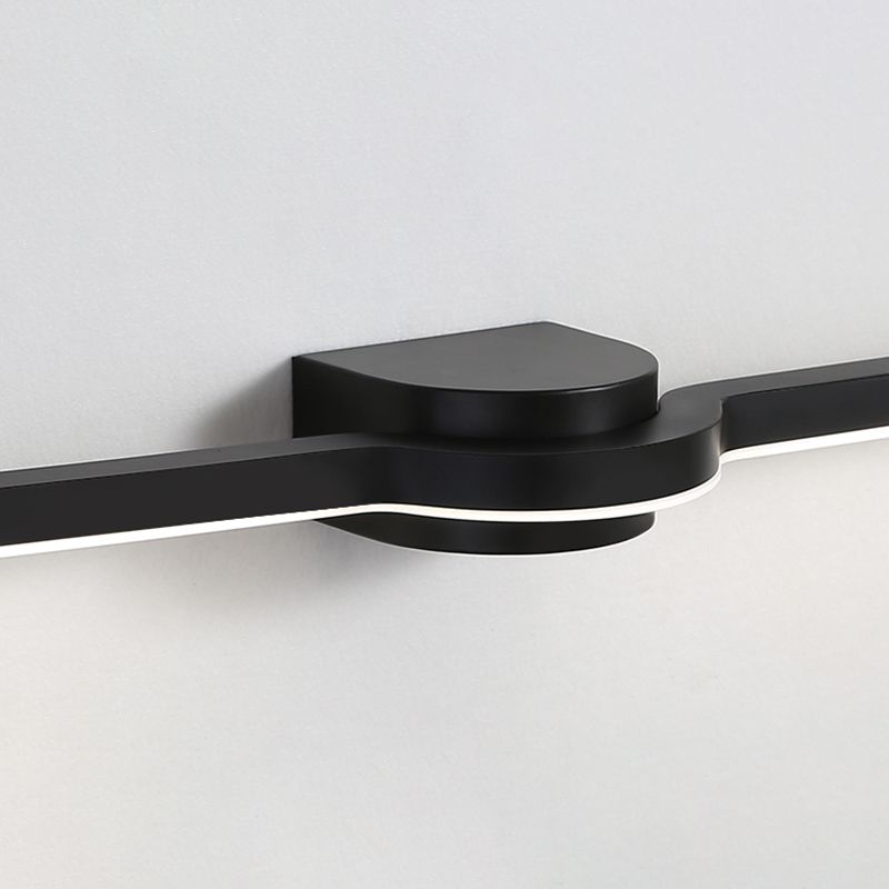 Luz de espejo de tocador LED lineal Luz de pared de baño de metal simple y elegante
