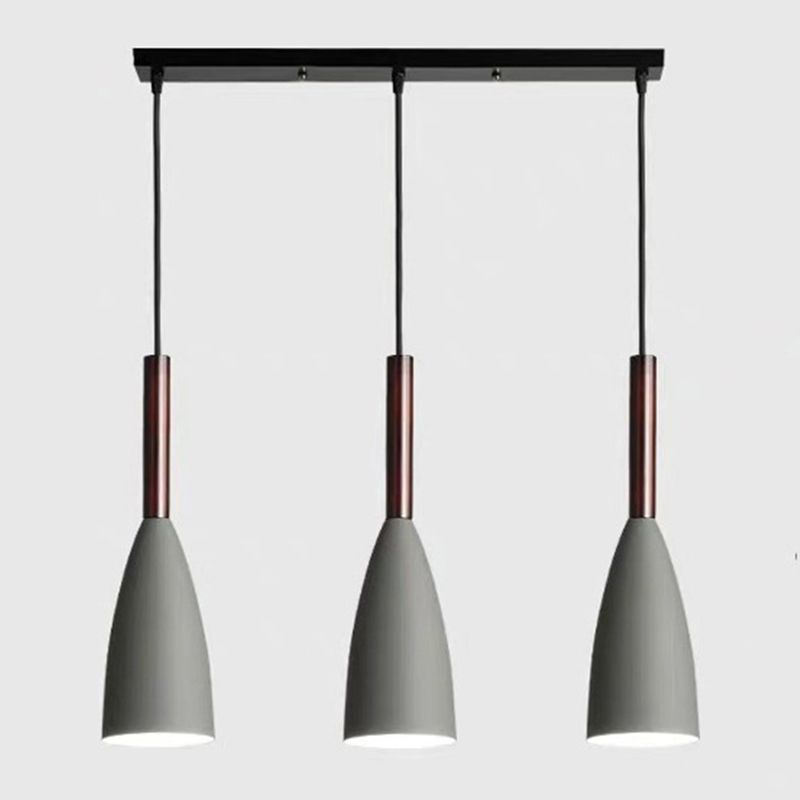 Modern 3-Light Island Pendant Lighting Cone Shade Ceiling Light for Dining Room
