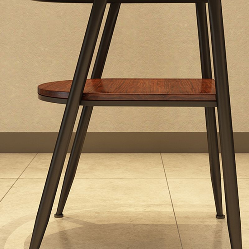 Industrial Metal Kitchen Dining Armchair Open Back Dining Side Chair