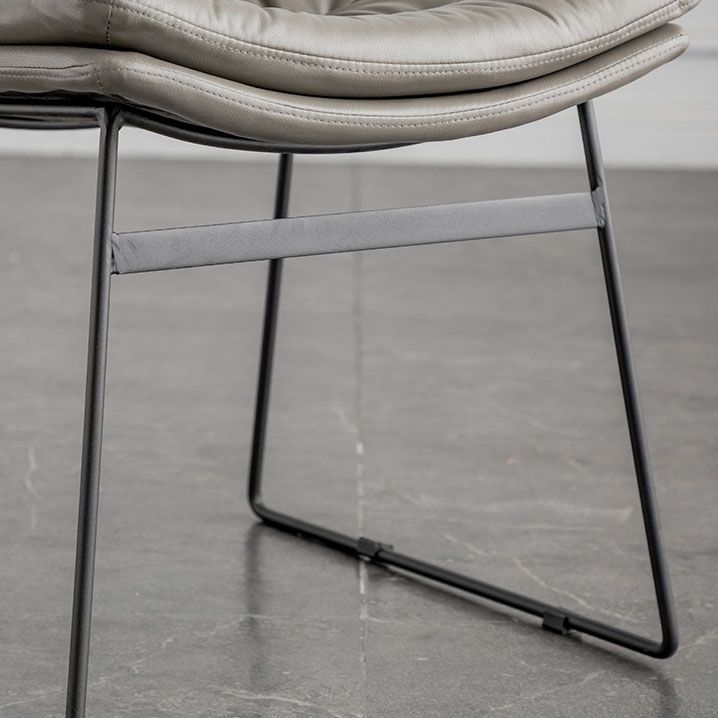 Chaises de cuisine de style contemporain dinant la chaise latérale sans bras avec les jambes en métal