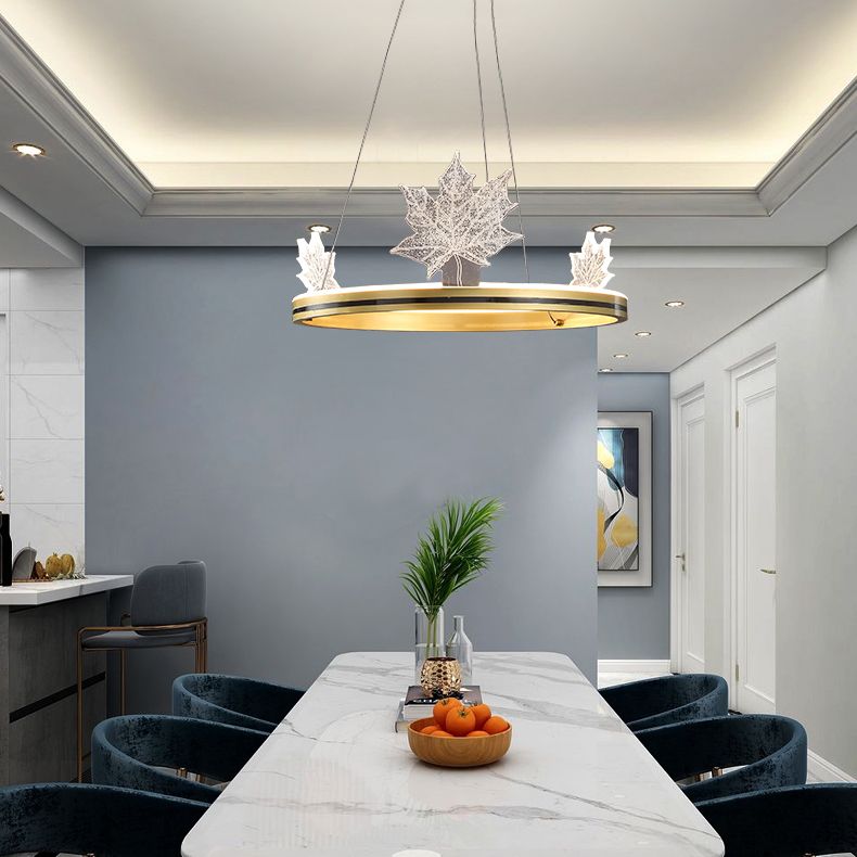 Moderne runde Form Kronleuchter Lichter Metall 8 leichte Kronleuchterbeleuchtung