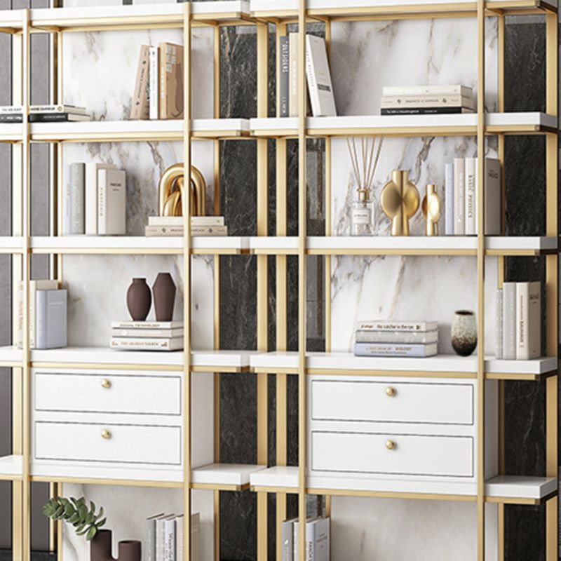 Engineered Wood Glam Bookcase Standard Closed Back Bookshelf