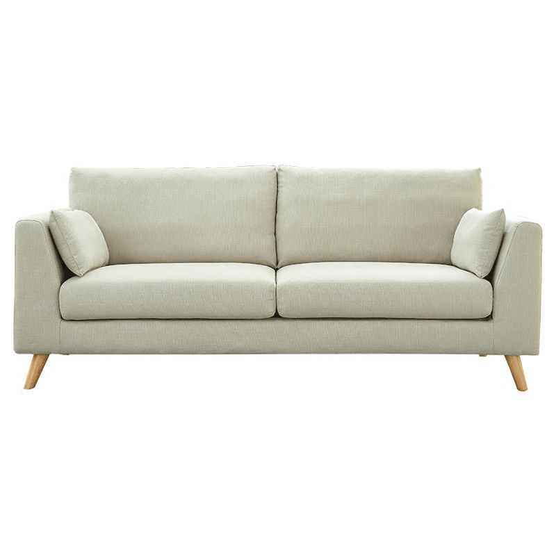 Contemporary 32.67" H Cotton Blend Square Arm Sofa for Living Room