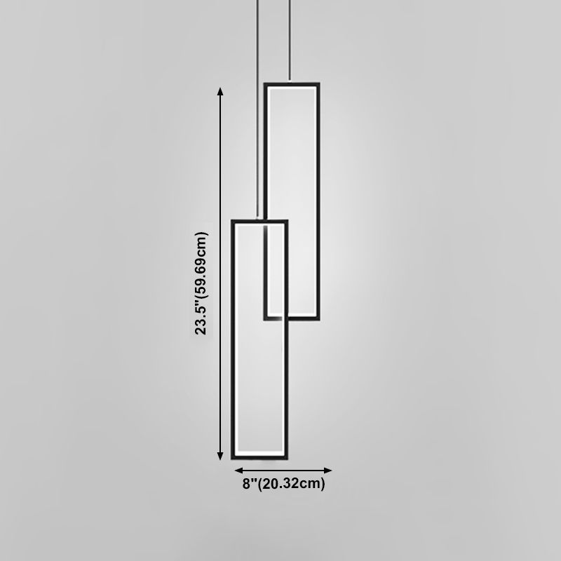 Rechthoek hanglampje acryl schaduw moderne hanglampen voor woonkamer