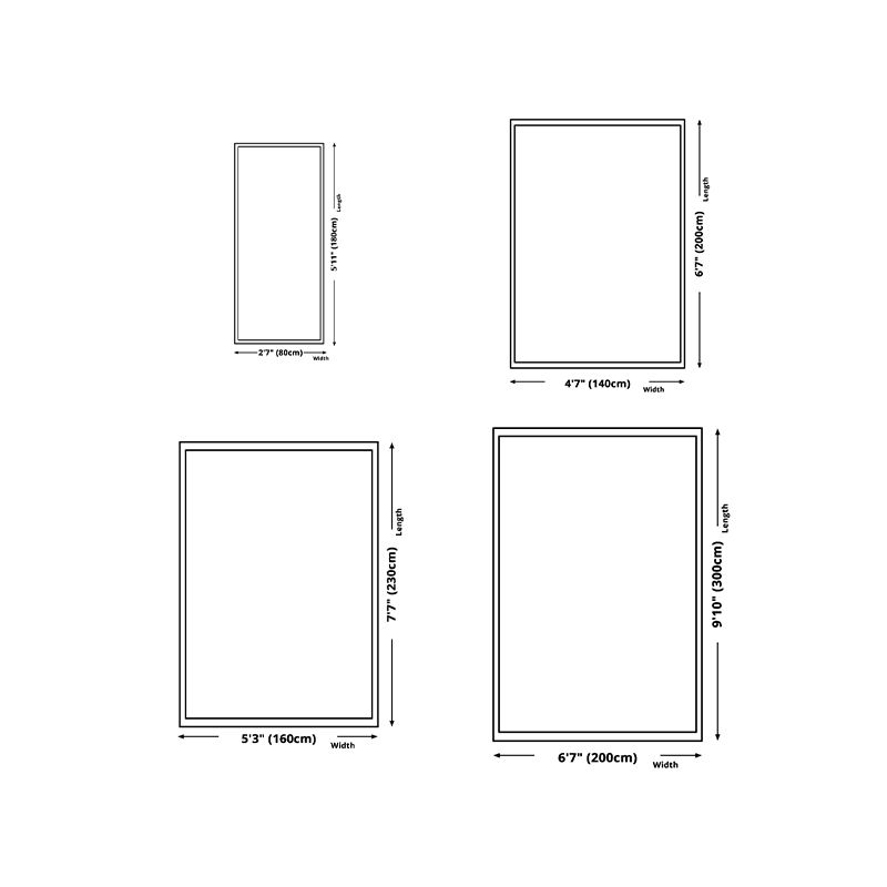 Light Gray Modern Rug Polyester Graphic Rug Non-Slip Backing Rug for Living Room