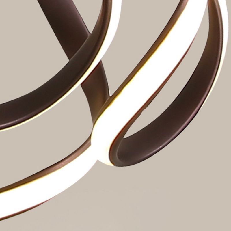 Contemporary Wave Chandelier Lights Metal 1 Light Chandelier Pendant Light