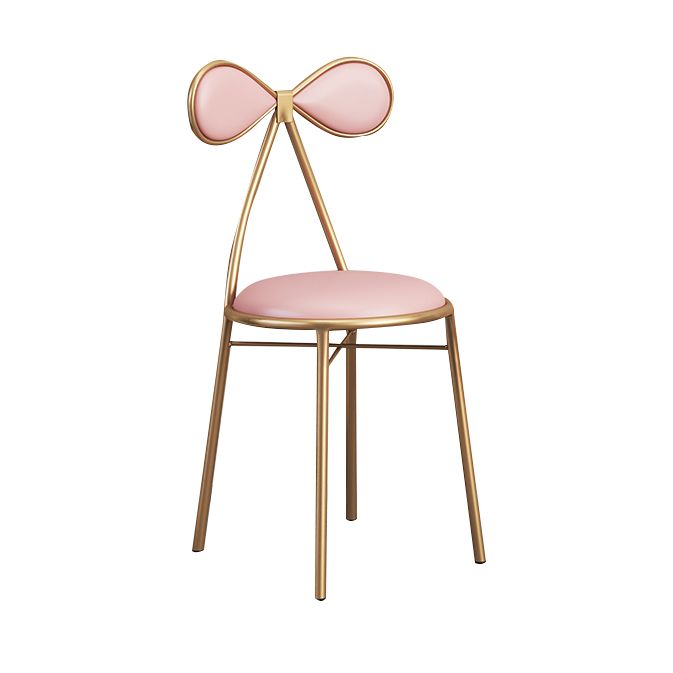 Silla lateral sin brazos de diseño nórdico, silla lateral de comedor de cuero con respaldo abierto