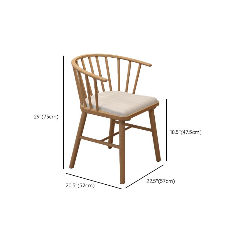 Contemporary Dining Room Solid Wood Open Back Side Dining Chair