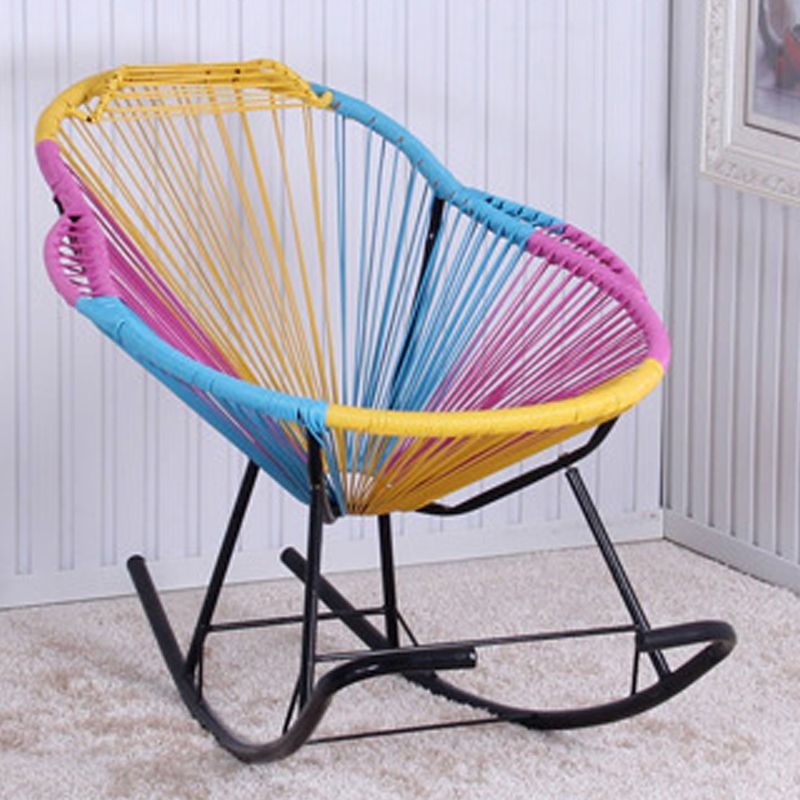 Single Home PE Rattan Lazy Chair Leisure Balcony Rocking Chair