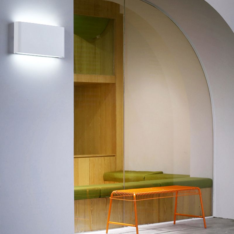 Zeitgenössische schwarze Wandleuchte geometrische Wandscheibe mit Aluminium für draußen