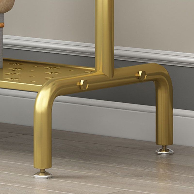 Glam Hall Stand Metal Hanging Rail and Lower Shelf Entryway Kit