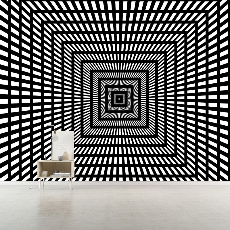 Customized Geometry Moisture Resistant Mural Wallpaper for Reading Room