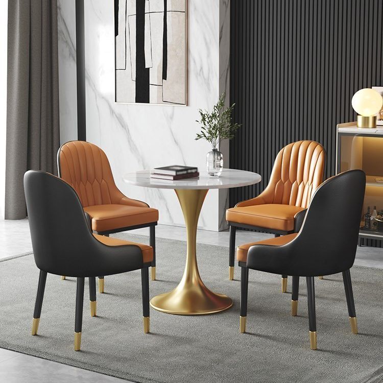 Traditional Luxury Dining Table Sintered Stone Tulip Table for Dining Room