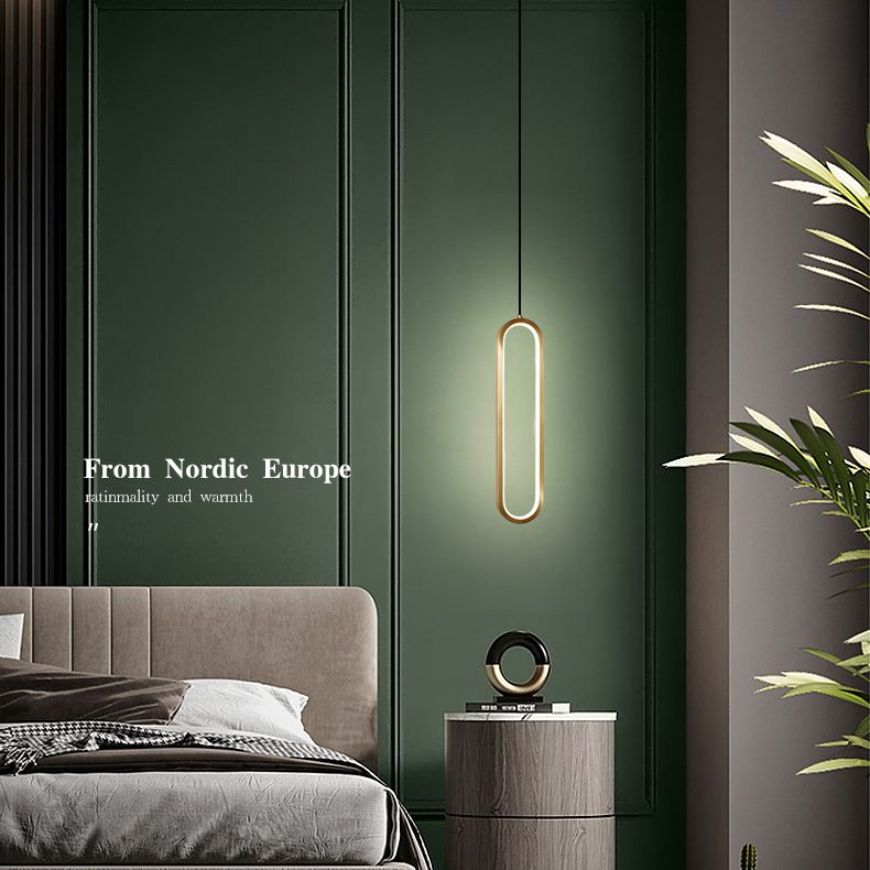 Aluminium LED Linear Pendant Light in Modern Creative Style Silica Gel Ceiling Light for Living Room