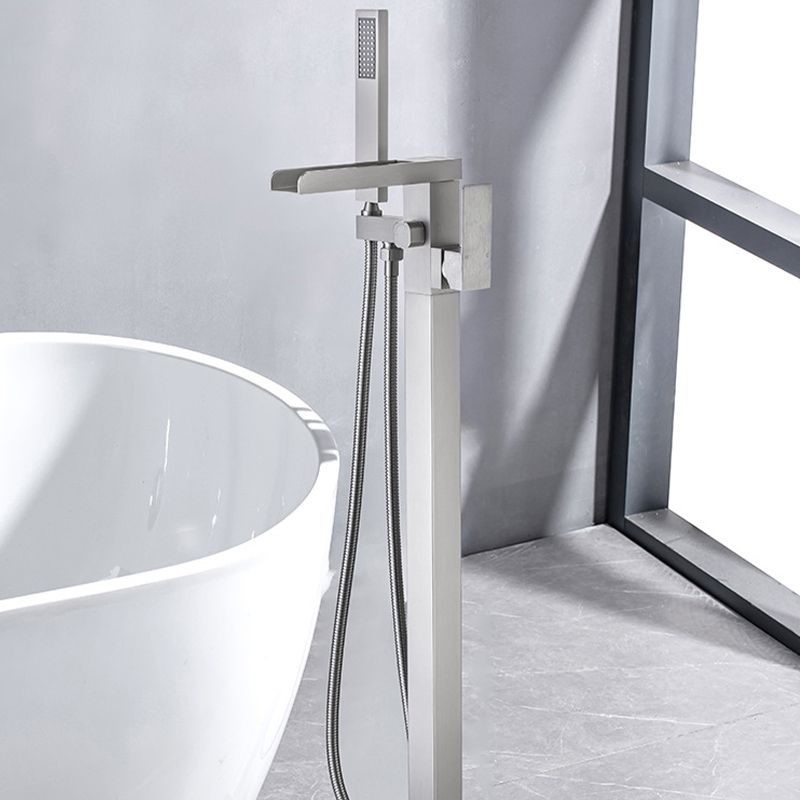 Floor Mounted Metal Freestanding Tub Filler One Handle Freestanding Bathtub Faucet