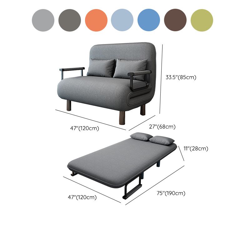 Scandinavian Pillow Included Futon Frame Square Arms Convertible Sofas