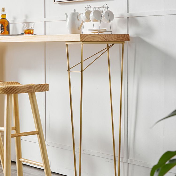 Indoor Contemporary Bar Dining Table Rectangle Bar Table with Pine Wood Frame