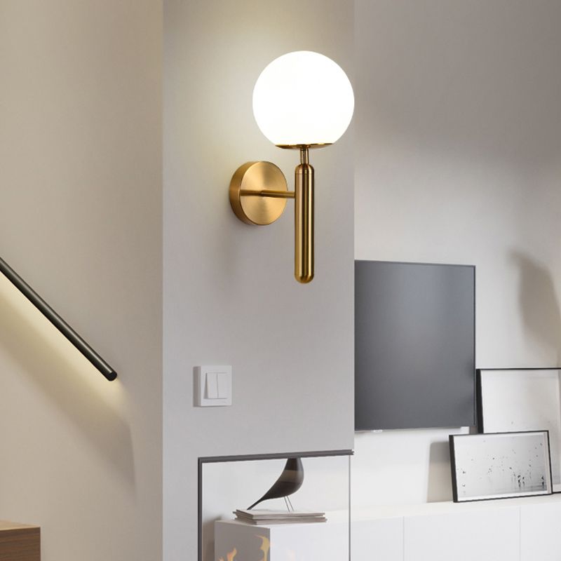 Nordische Wand montieren leichte moderne einfache Glasschatten Wandleuchte für Wohnzimmer