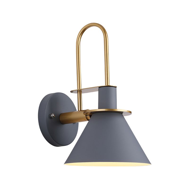 Modern Style Flared Wall Light Sconces Metal 1 Light Wall Lighting Ideas