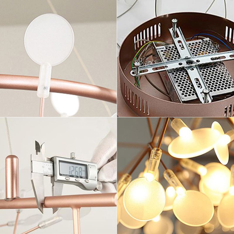 Luz de suspensión de metal de techo de luces de luciérculos simples contemporáneos para dormitorio