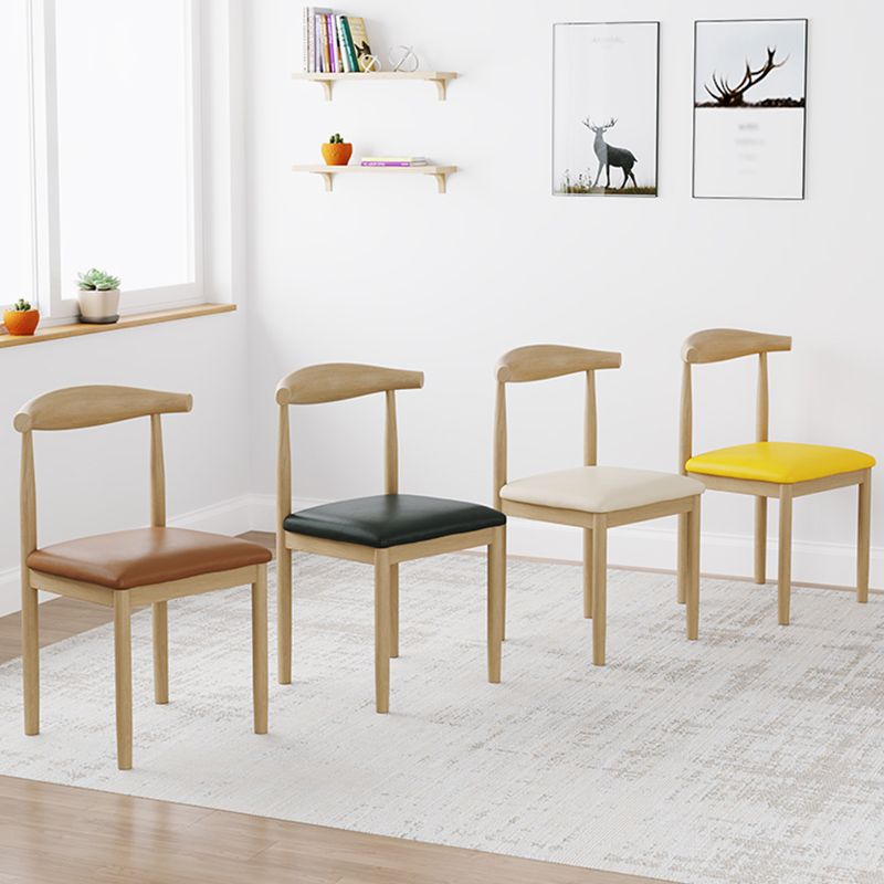 Contemporary Style Metal Chair Set Open Back Side Kitchen Dining Rooms Chair