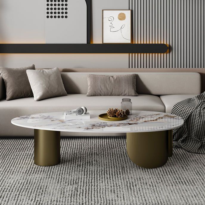 Abstract Coffee Table Slate Top Geometric Coffee Coffee or End Table