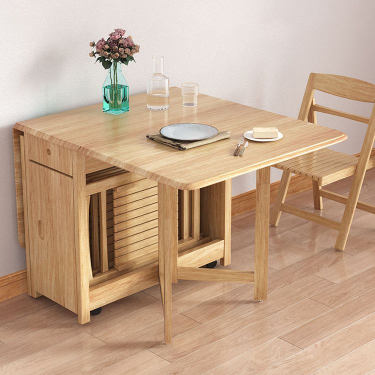 Midden-eeuwse moderne tafel rechthoek eetkamer rubberen hout vaste houten tafel (alleen tafel)