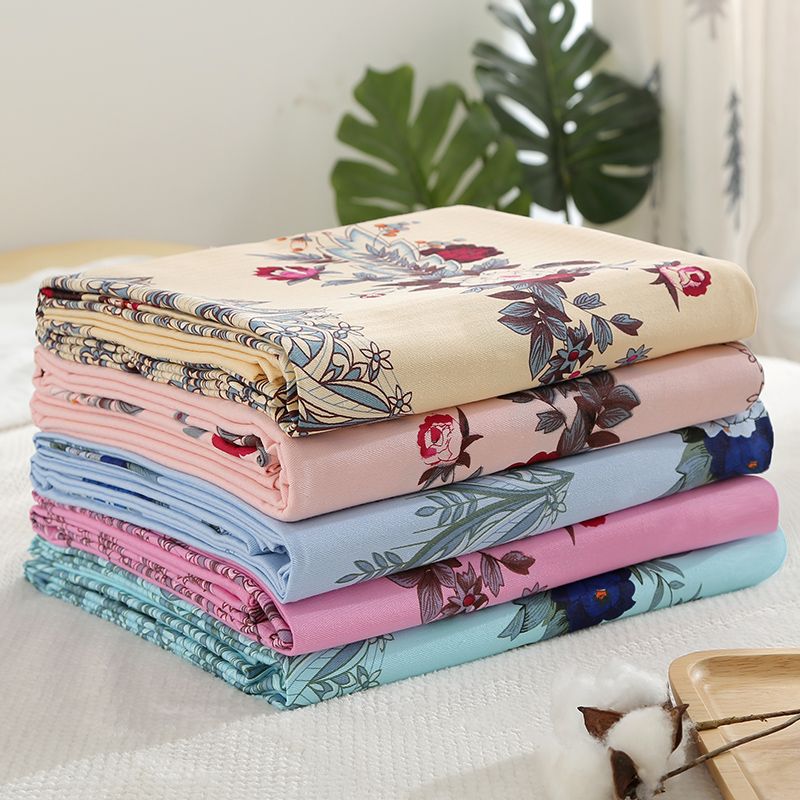 Sheet Sets Cotton Floral Printed Breathable Super Soft Wrinkle Resistant Bed Sheet Set
