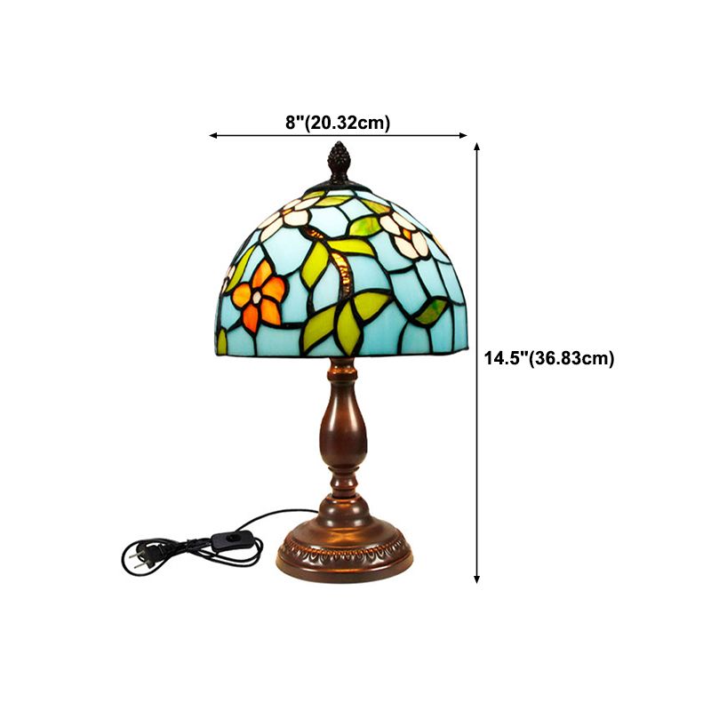 Glass Geometric Night Table Lamps Tiffany Style 1 Light Table Lamp